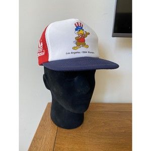 Vintage ADIDAS Sam The Olympic Eagle 1984 Olympics Cap Hat New Old Stock! NOS
